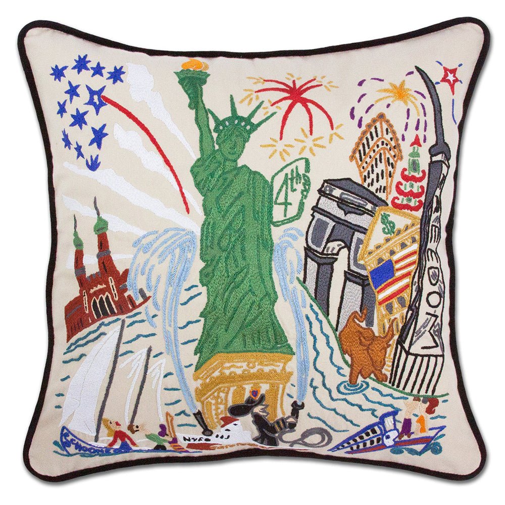 Lady Liberty Hand - Embroidered Pillow by Quirks! at Shirley Shoppe