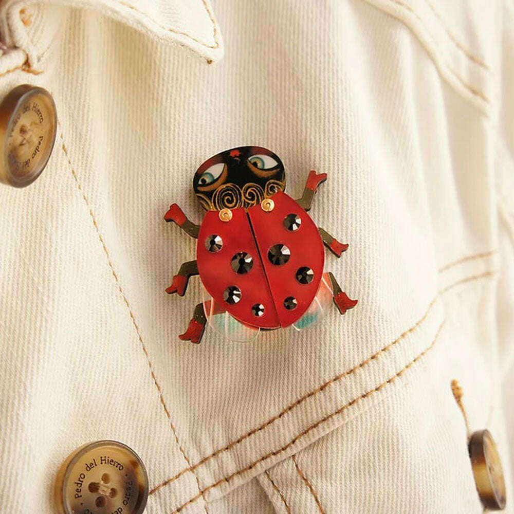 Ladybug Brooch by Laliblue