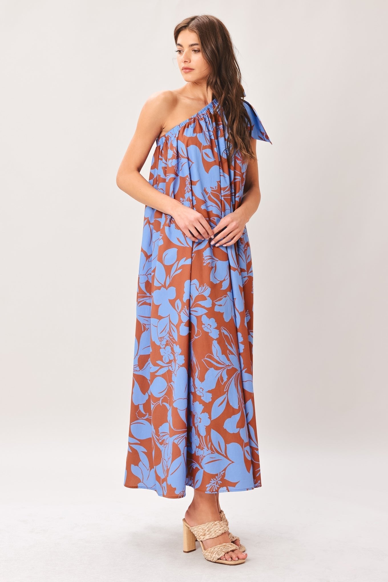 LAGOON FLOW WOVEN MIDI DRESS by Flying Tomato at Shirley Shoppe