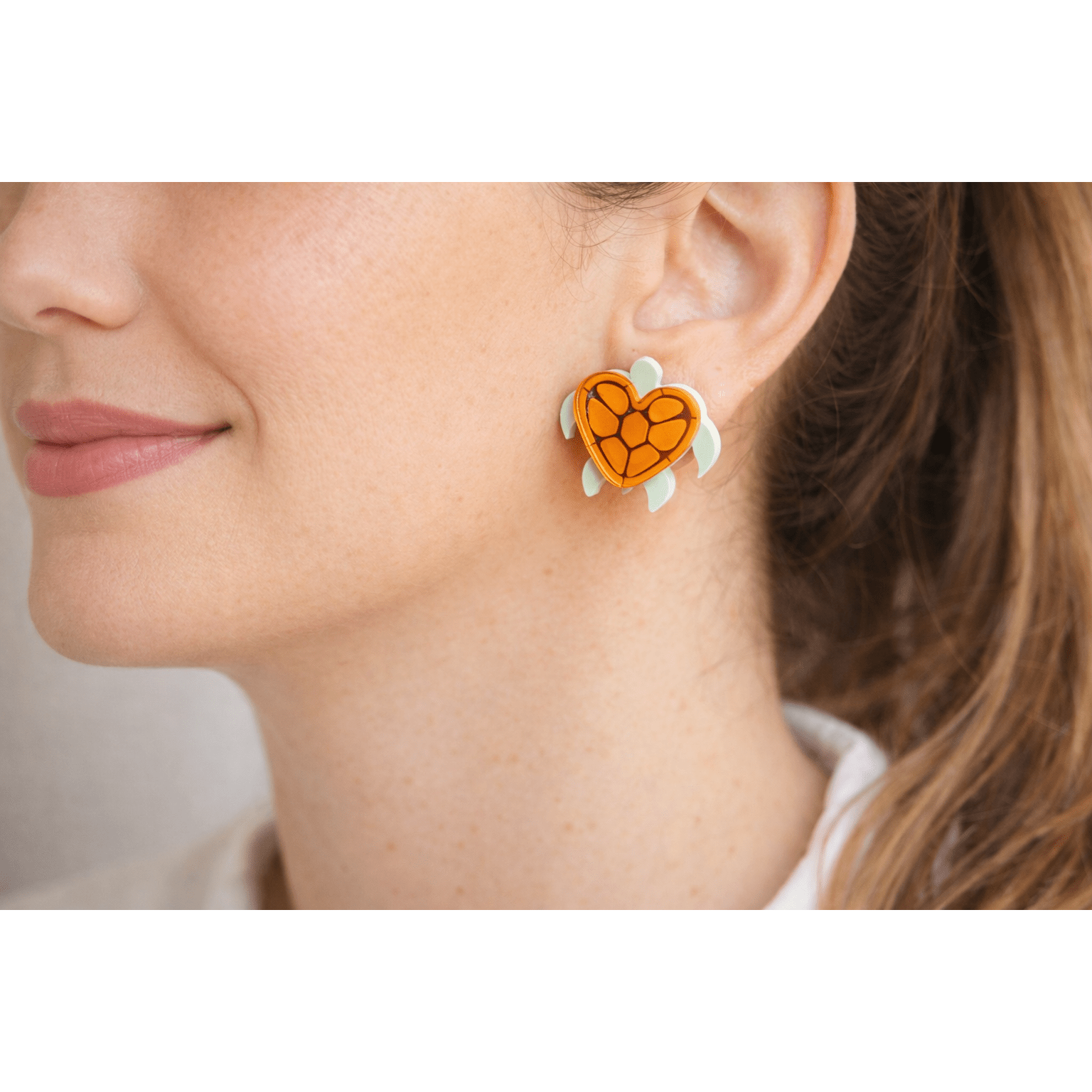 Heart Turtle Earrings by Laliblue