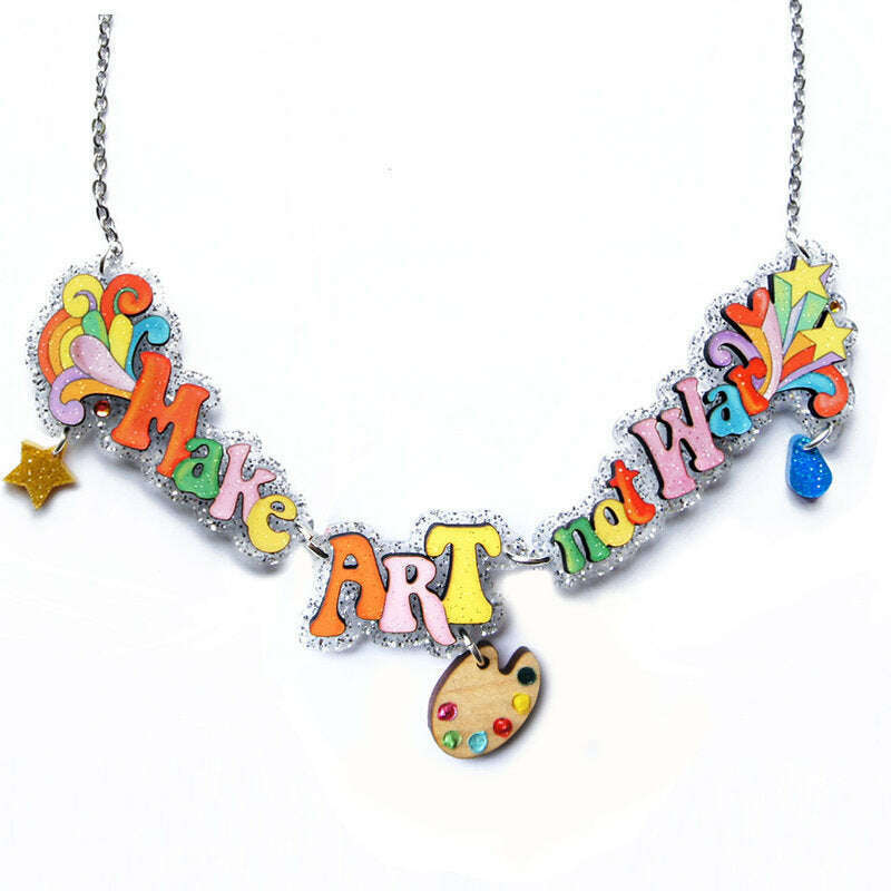 Make Art Not War Necklace by Laliblue
