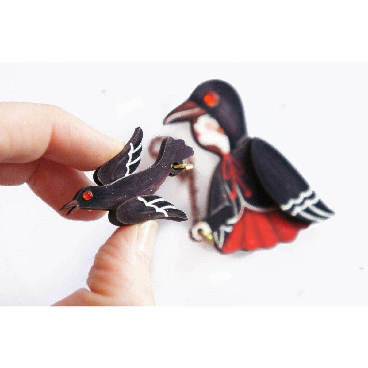 Raven Girl Brooch by Laliblue | PRE-ORDER SHIPS IN 2-3 WEEKS