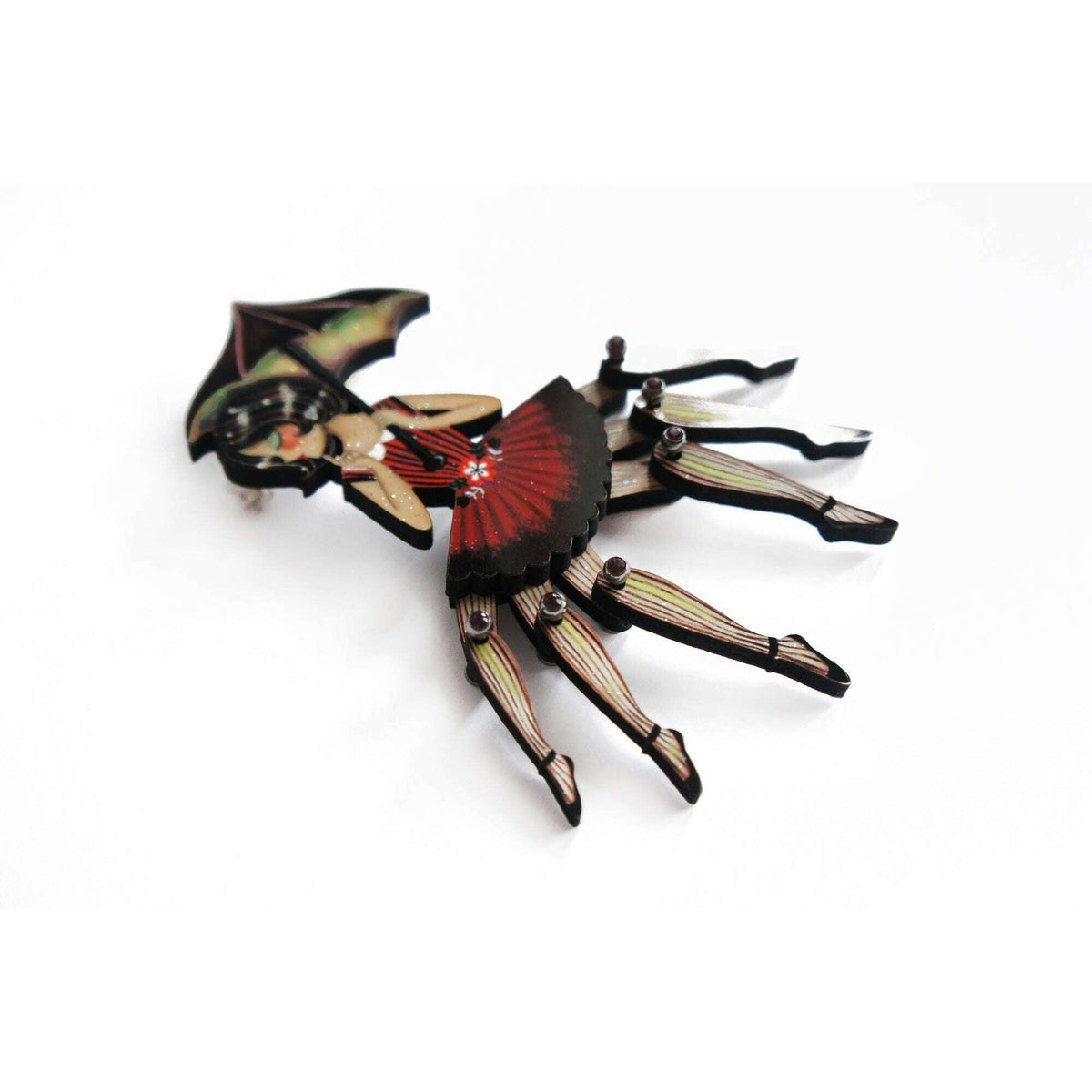 Spider Woman with Web Brooch by Laliblue | PRE-ORDER SHIPS IN 2-3 WEEKS