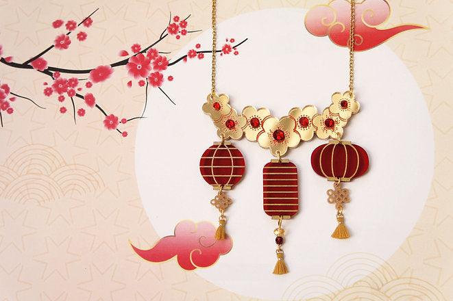 Lantern Party Necklace by Laliblue by Quirks! at Shirley Shoppe