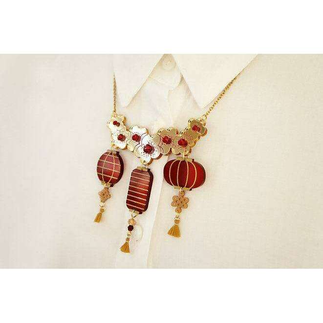 Lantern Party Necklace by Laliblue