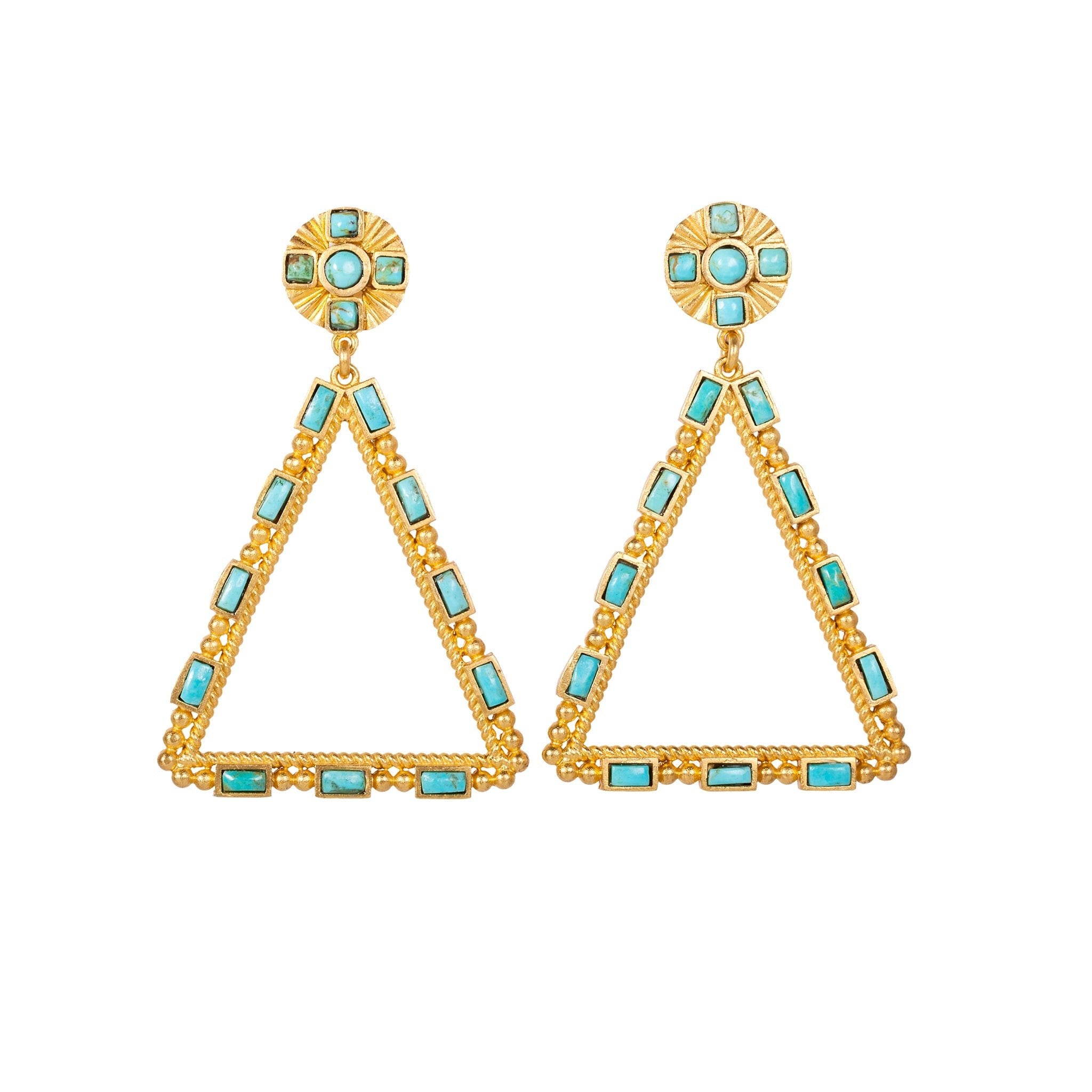 Large Southwestern Chandelier Earrings by Christina Greene at Shirley Shoppe
