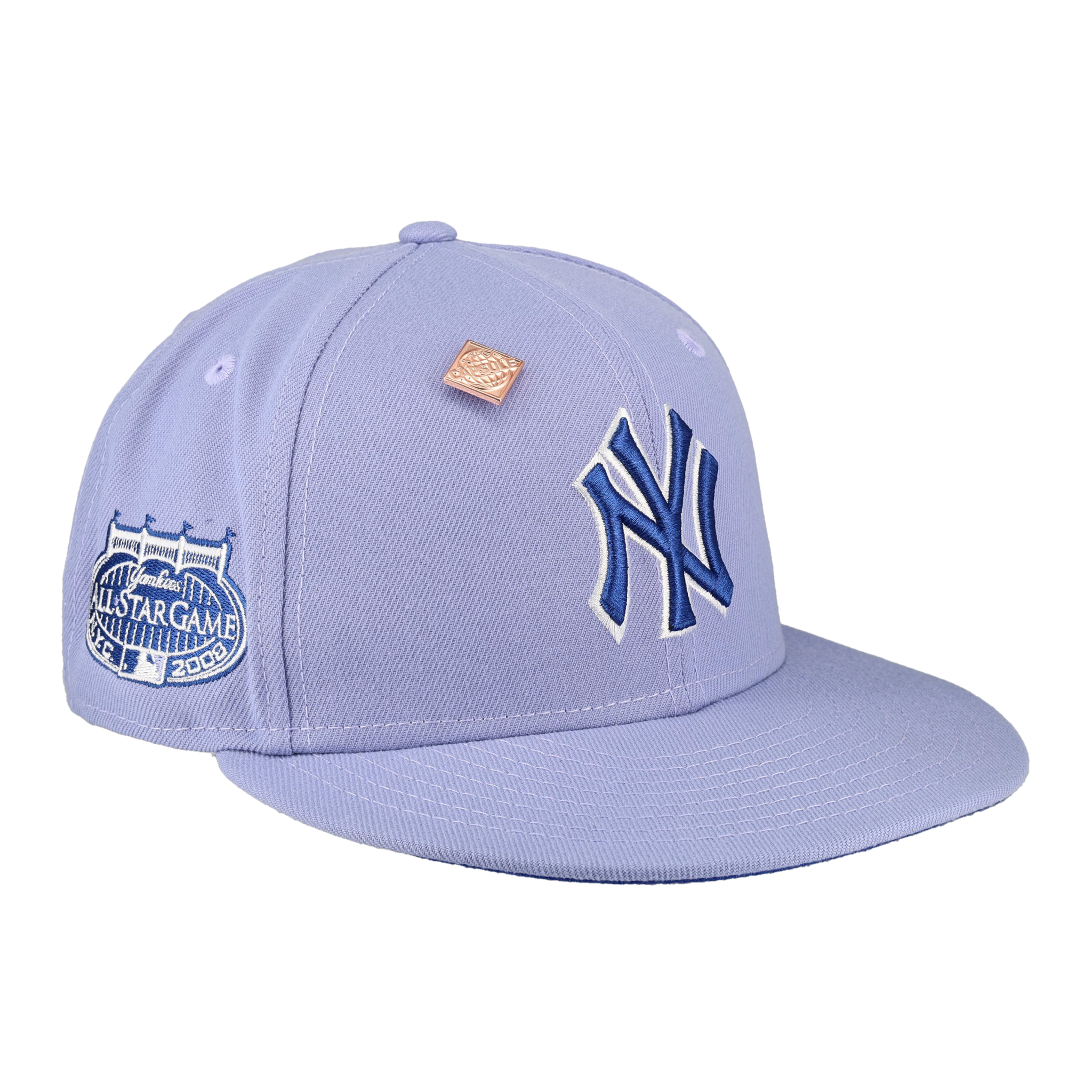 New York Yankees Lavender 2008 All Star Game Patch Fitted Hat