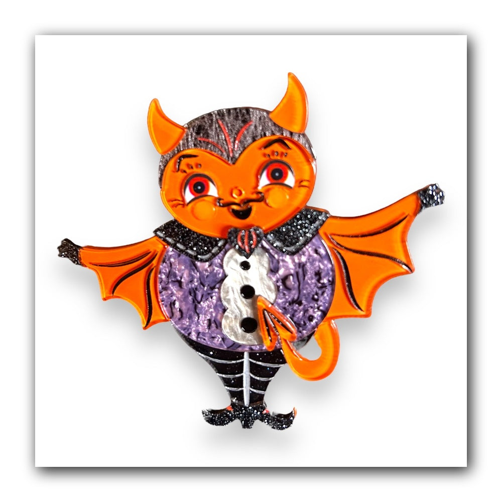 Naughty Nash Brooch by Johanna Parker x Lipstick & Chrome — Halloween Acrylic Cat Pin