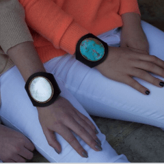 Leather Cuff - Turquoise by Christina Greene at Shirley Shoppe
