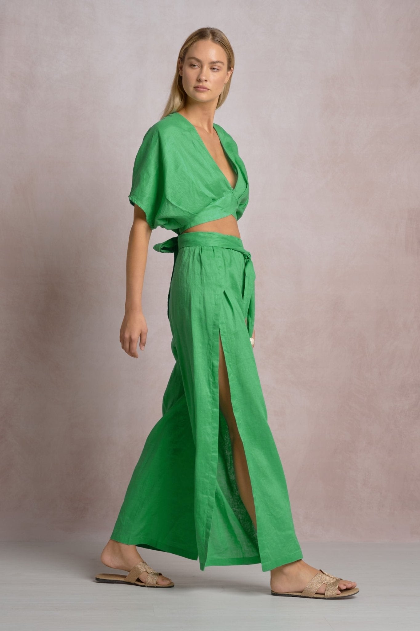 Lianne Pant Green by Shop Elan at Shirley Shoppe