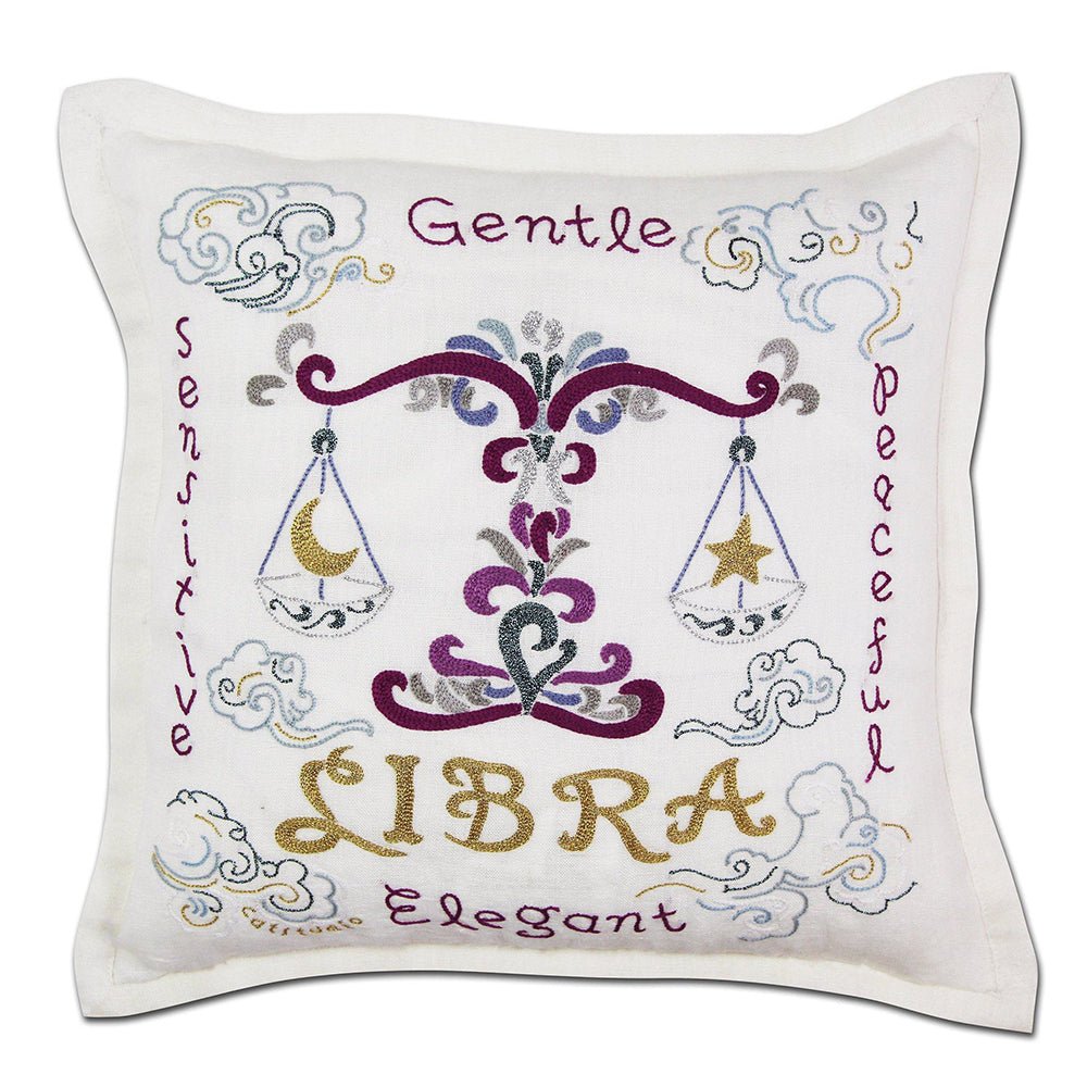 Libra Astrology Hand - Embroidered Pillow by Cat Studio by Quirks! at Shirley Shoppe