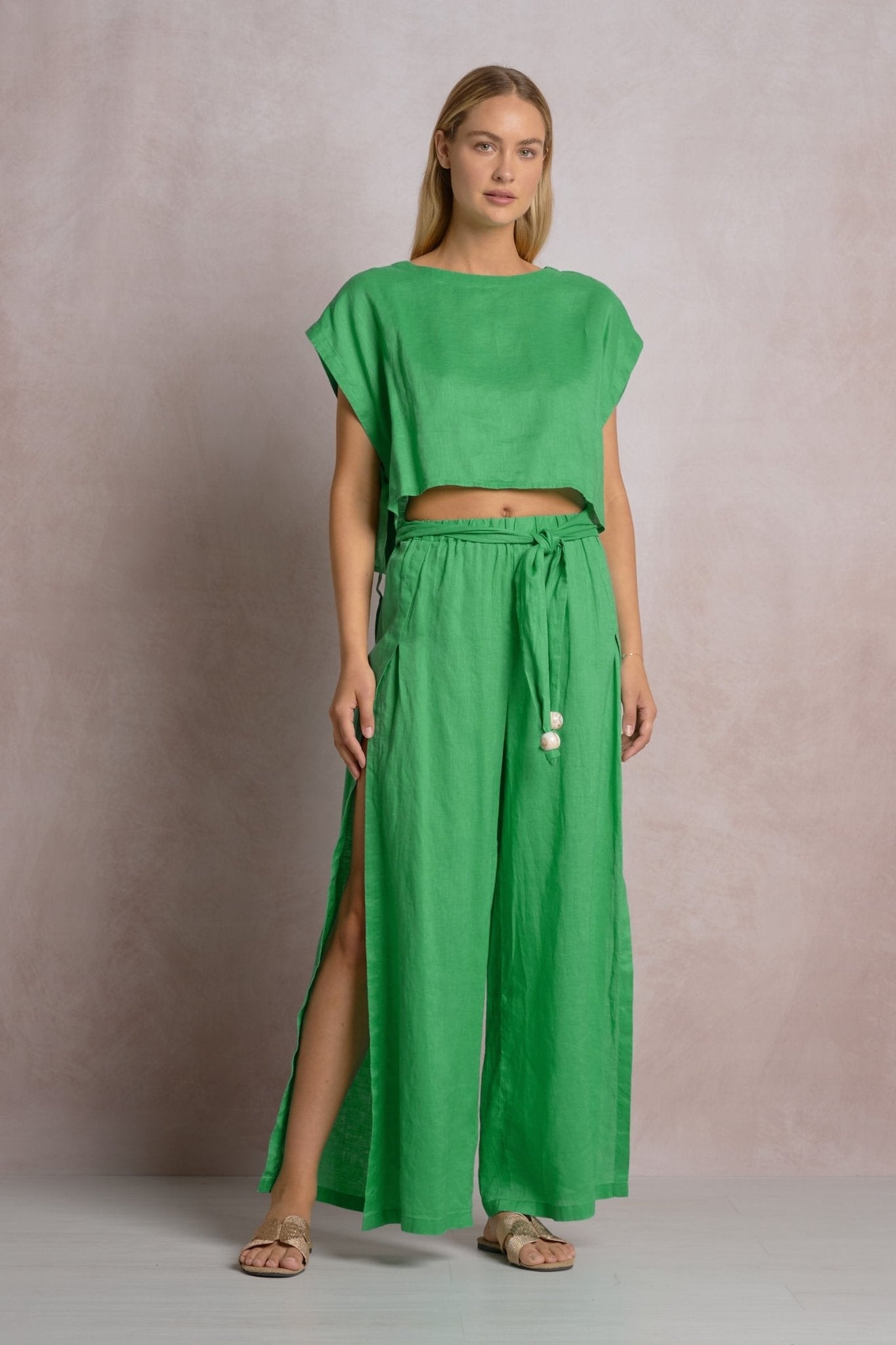 Lilian Top Green by Shop Elan at Shirley Shoppe