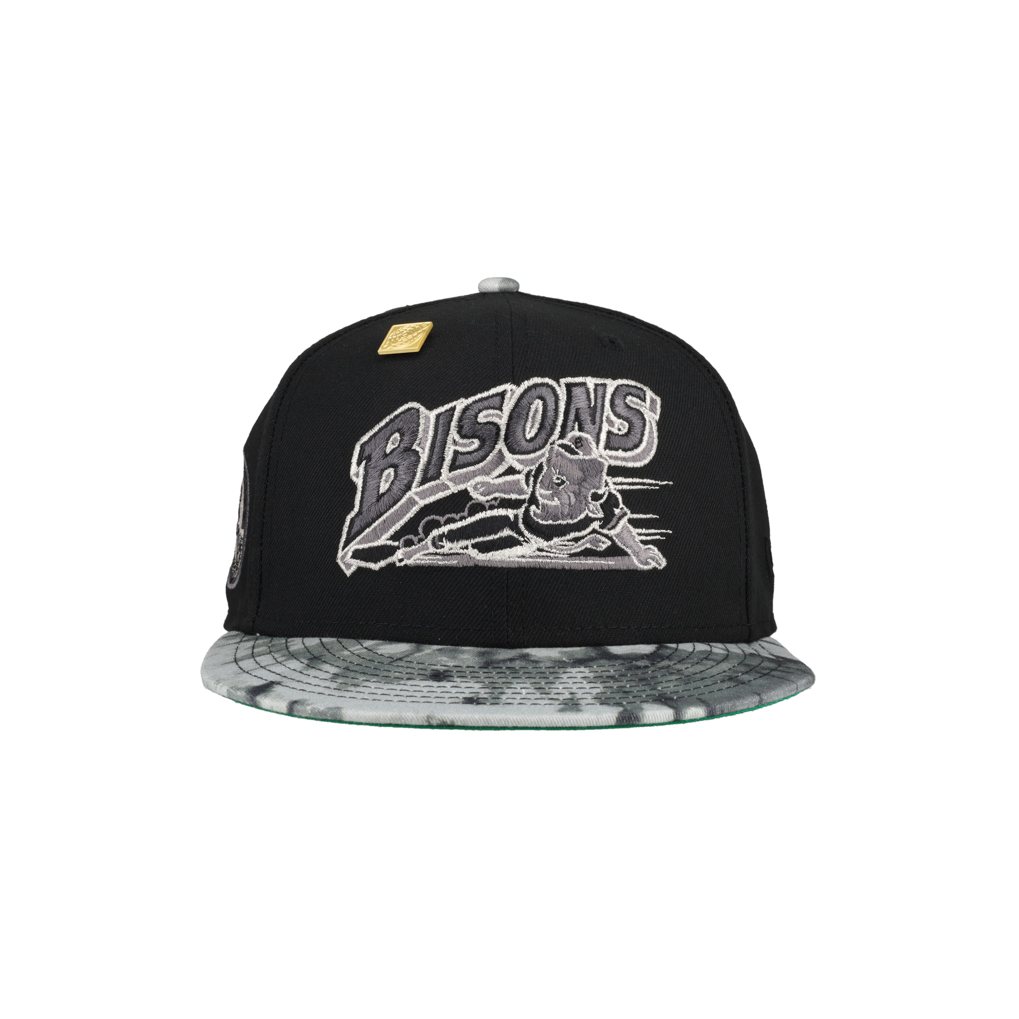 Buffalo Bisons Liquid Metal Swinging Bison Patch 59Fifty Fitted Hat