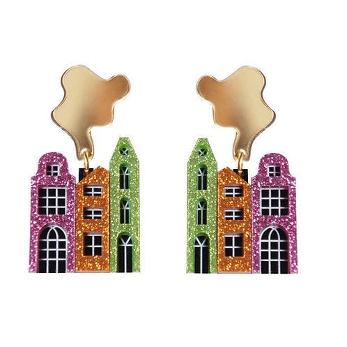 Little House Earrings by Laliblue by Quirks! at Shirley Shoppe
