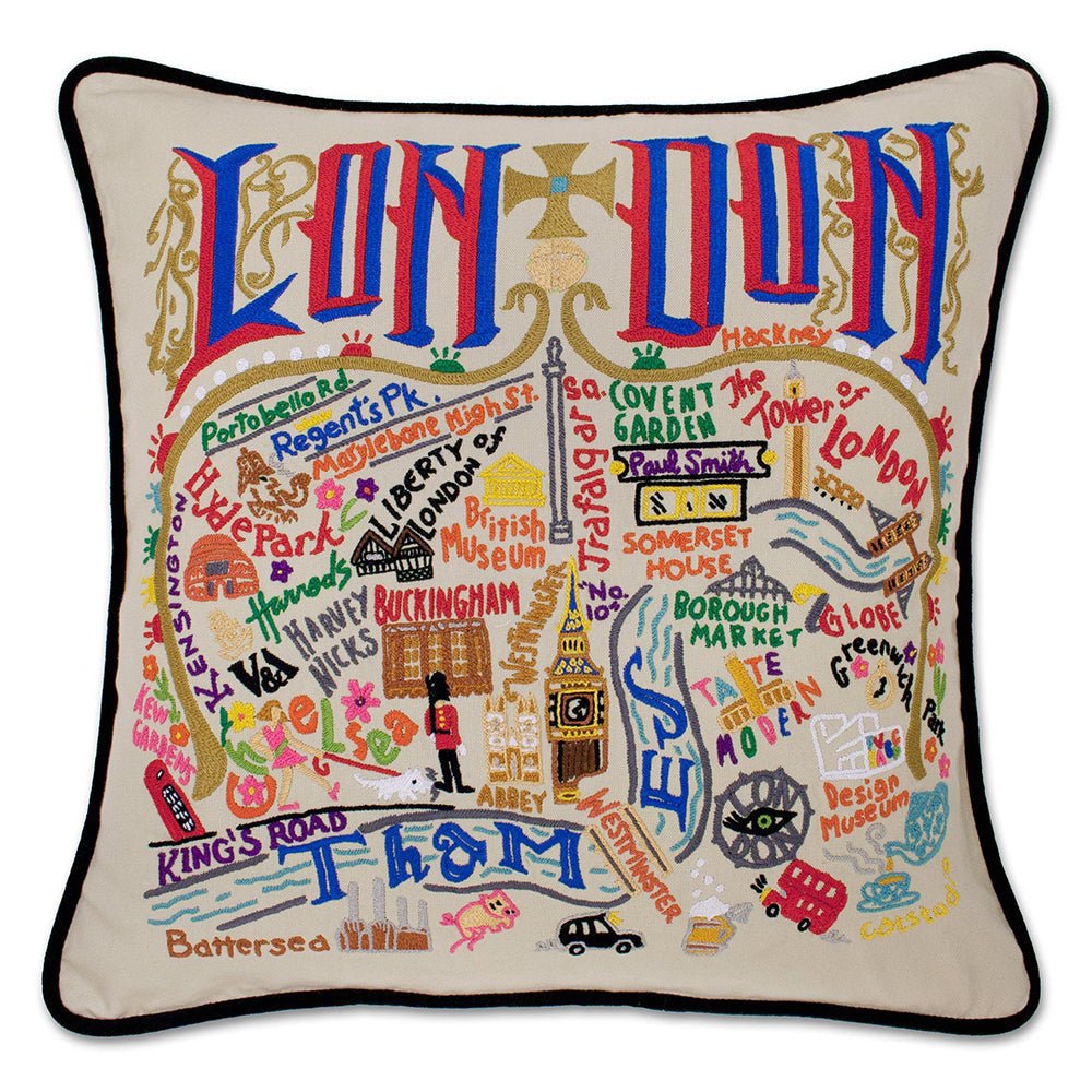 London Hand - Embroidered Pillow by Quirks! at Shirley Shoppe