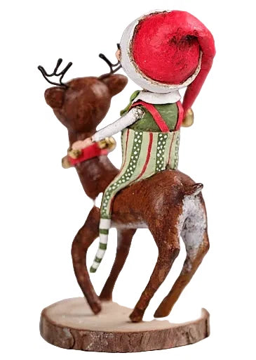 Run Run Reindeer Christmas Figurine by Lori Mitchell - SHIPS AUGUST