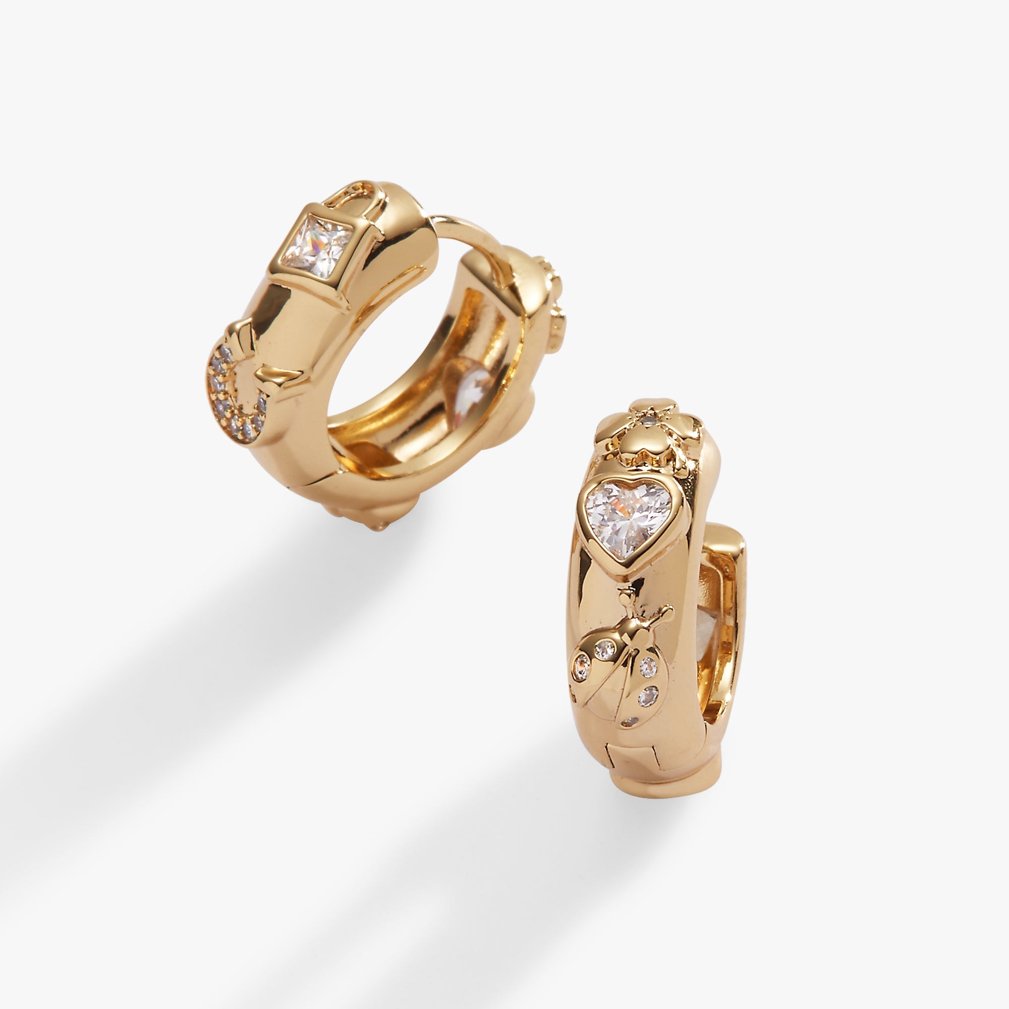 Love and Luck Huggie Hoops by ALEX AND ANI at Shirley Shoppe