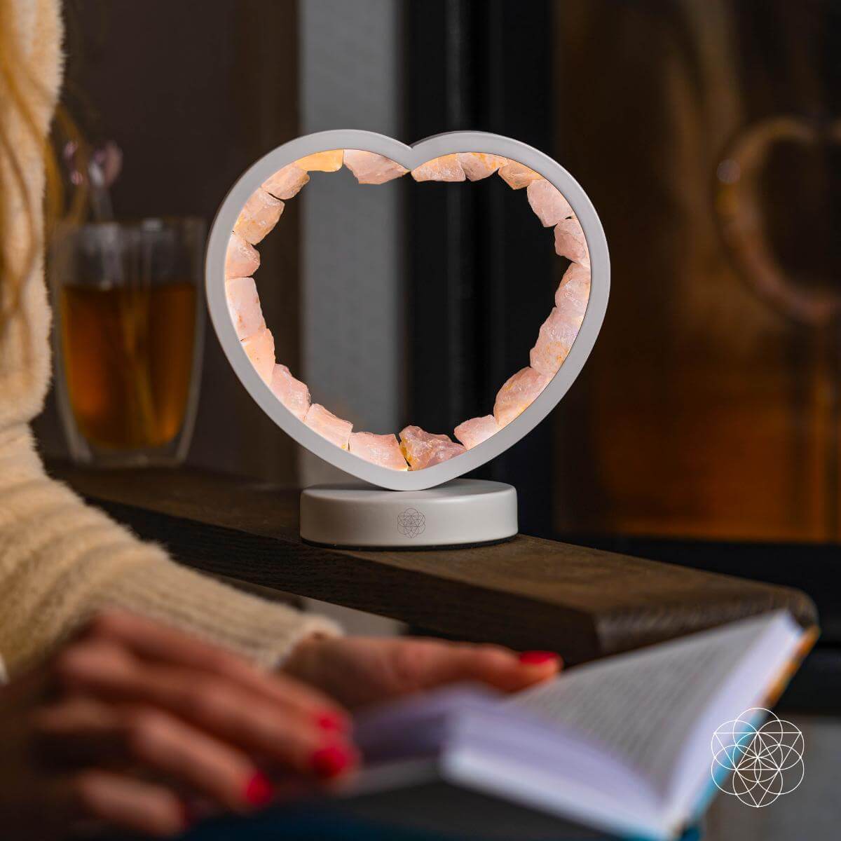 Love Magnet - Rose Quartz Heart Lamp by Conscious Items at Shirley Shoppe