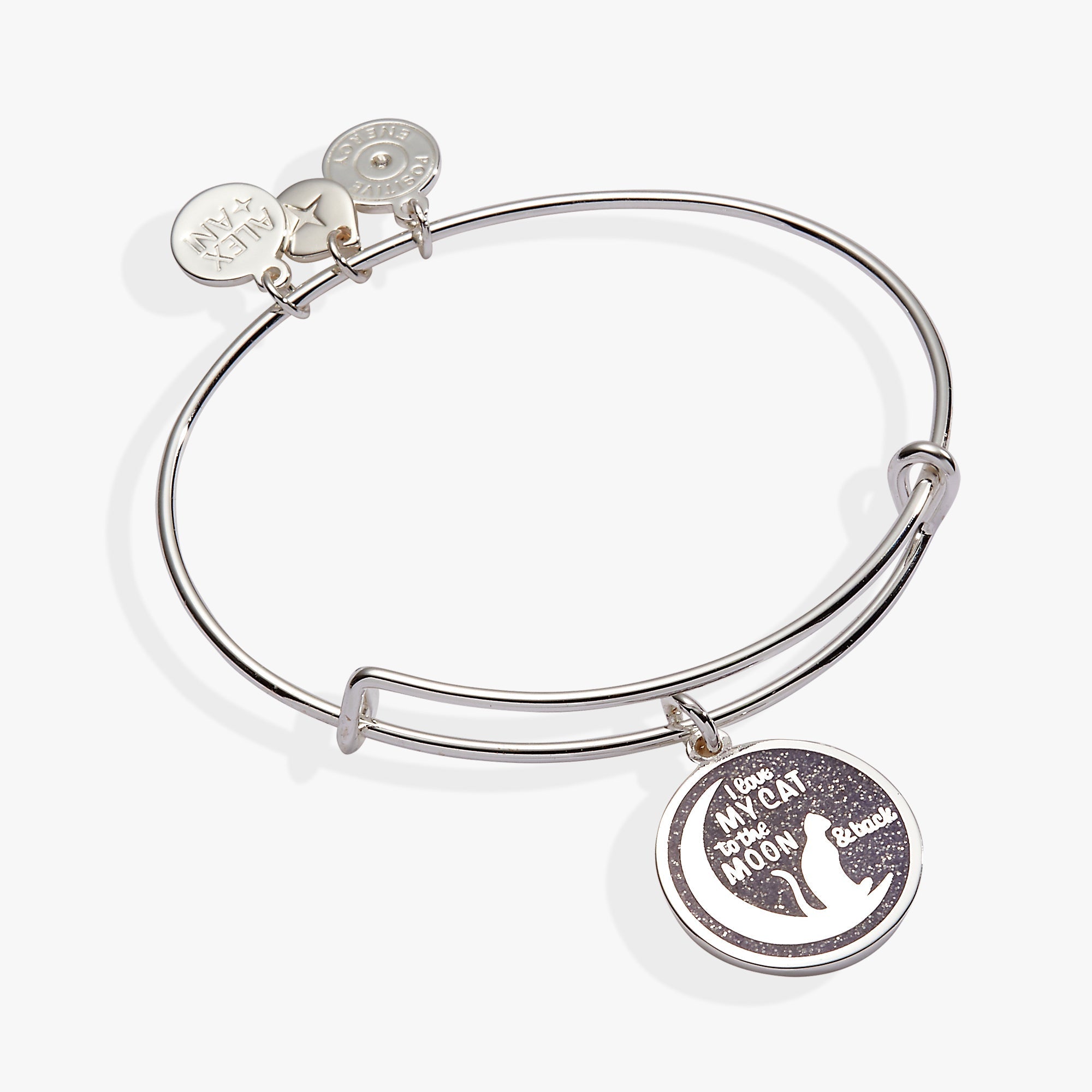 'Love My Cat to the Moon and Back' Bangle by ALEX AND ANI at Shirley Shoppe