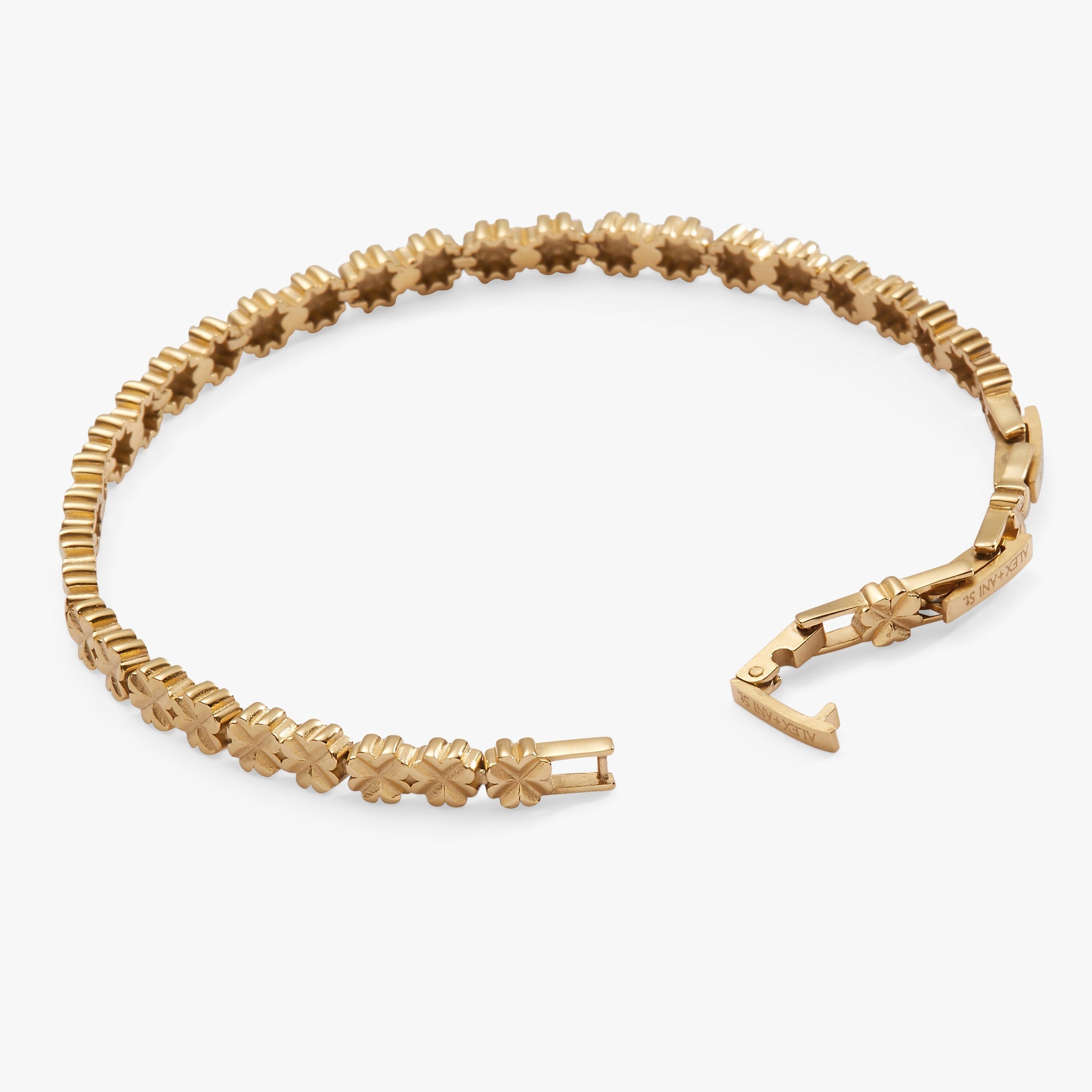 Lucky Clover Charm Tennis Bracelet by ALEX AND ANI at Shirley Shoppe