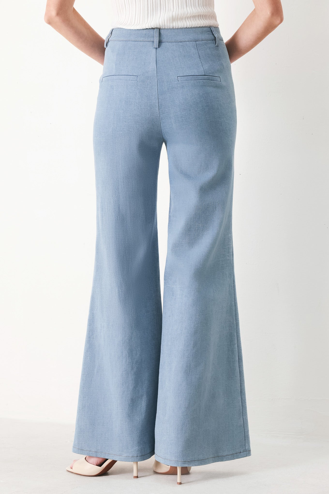 LUNA FLARE WOVEN PANTS by Flying Tomato at Shirley Shoppe