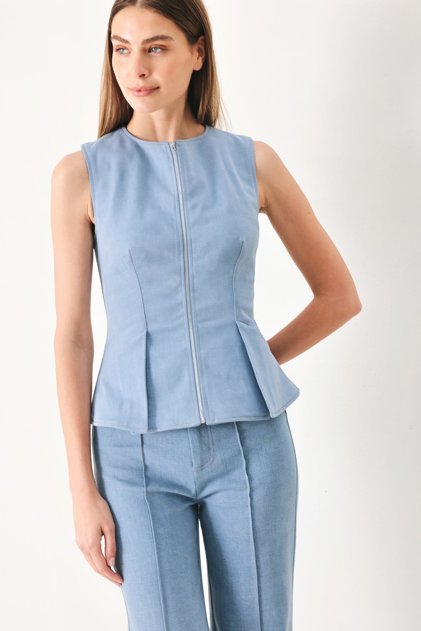 LUNA FLARE WOVEN TOP by Flying Tomato at Shirley Shoppe