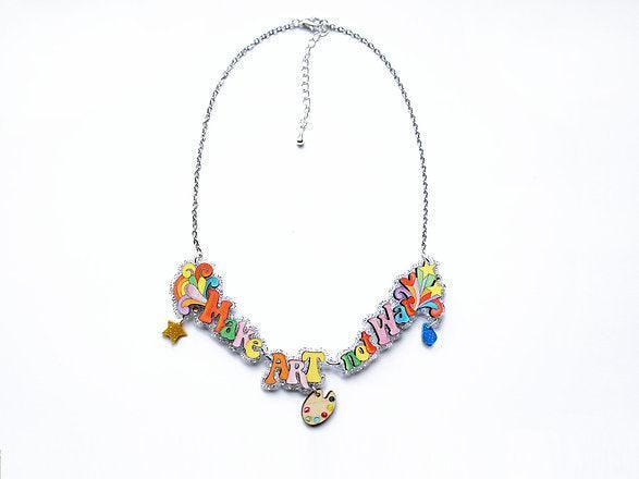 Make Art Not War Necklace by Laliblue by Quirks! at Shirley Shoppe