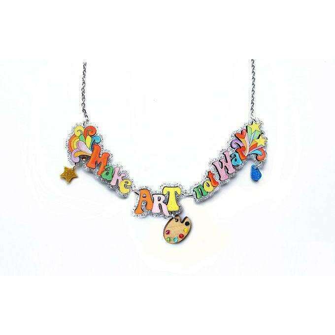 Make Art Not War Necklace by Laliblue