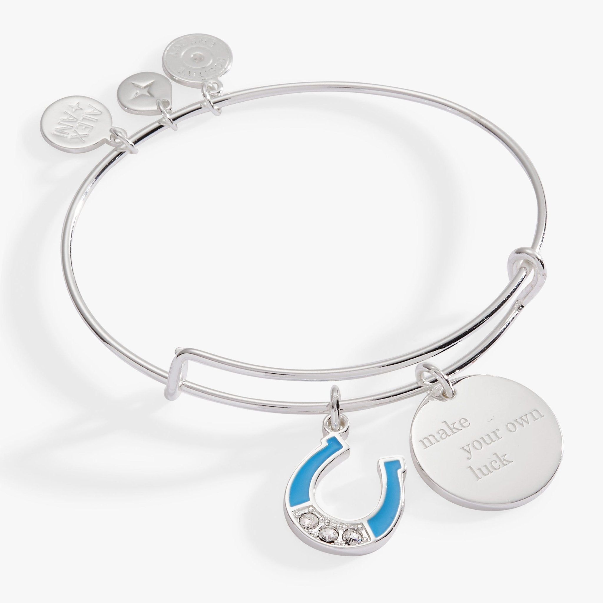 “Make Your Own Luck” Duo Charm Bangle by ALEX AND ANI at Shirley Shoppe