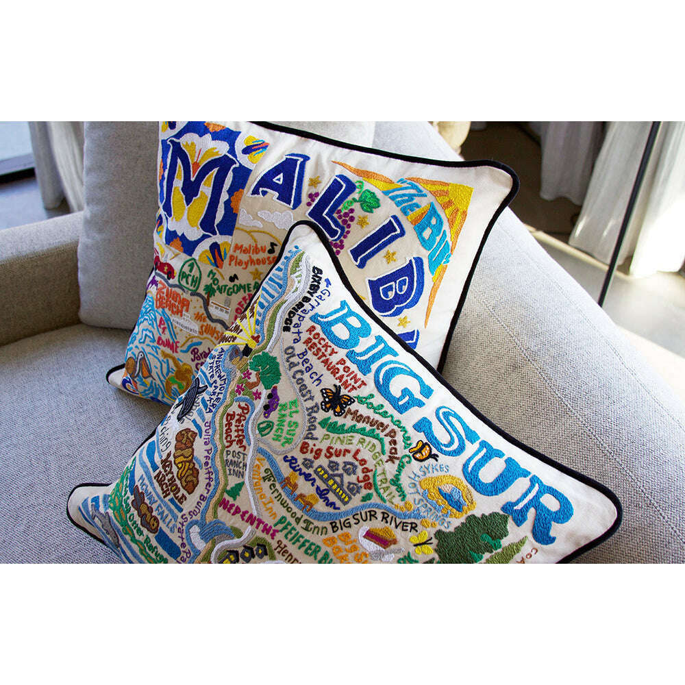 Malibu Hand-Embroidered Pillow