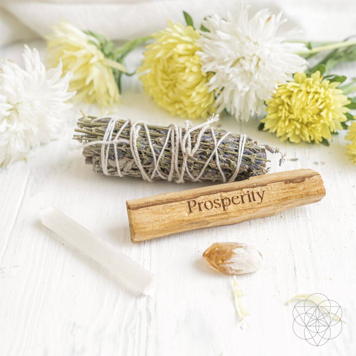 Manifest Miracles - Prosperity Smudging Kit (5 Pieces) by Conscious Items at Shirley Shoppe