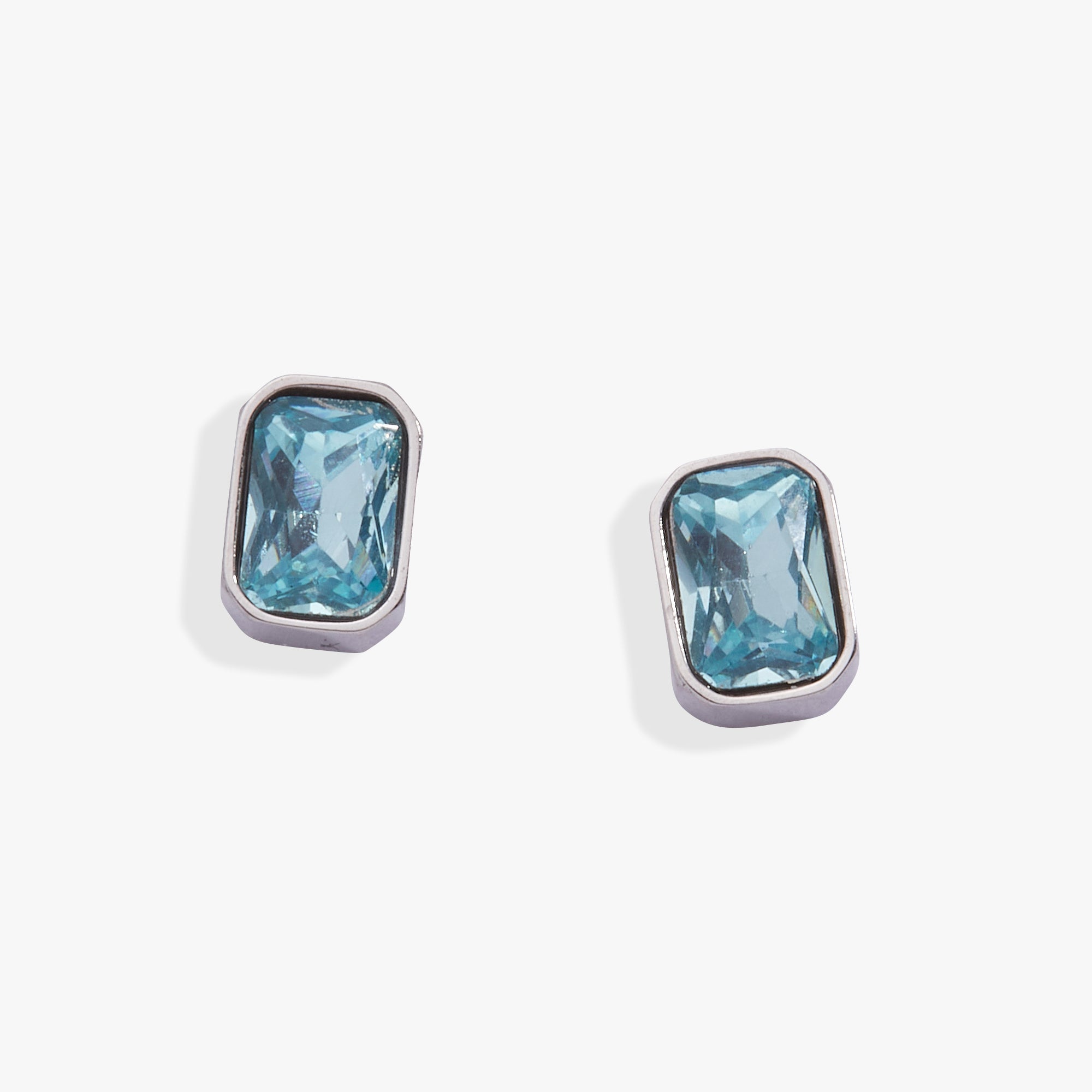 March Emerald-Cut Birthstone Stud by ALEX AND ANI at Shirley Shoppe