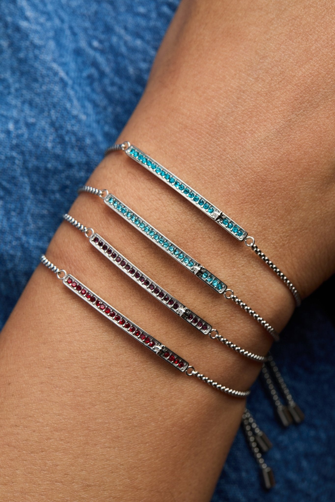 March Everyday Birthstone Pave Bolo Bracelet by ALEX AND ANI at Shirley Shoppe