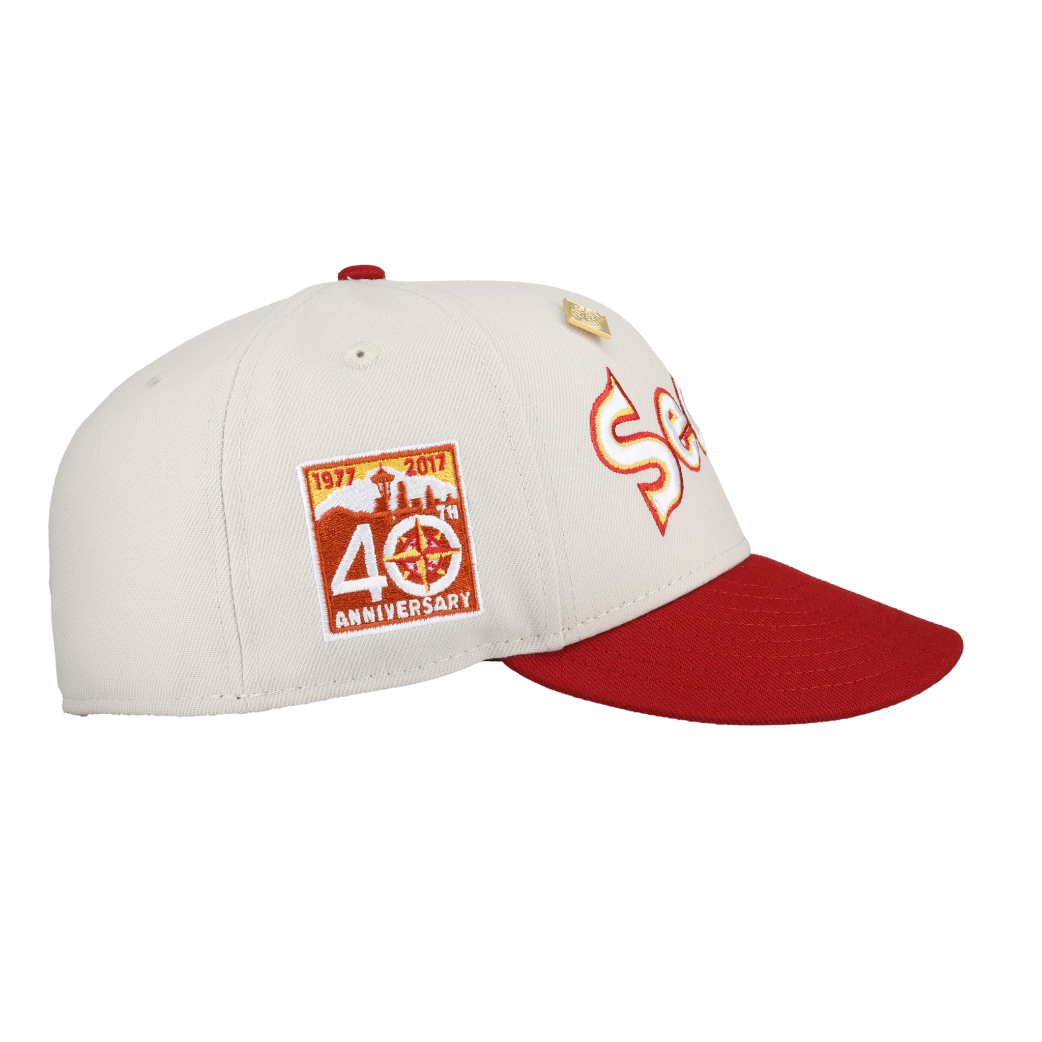 Seattle Mariners April 4th Collection 40th Anniversary Patch Fitted Hat