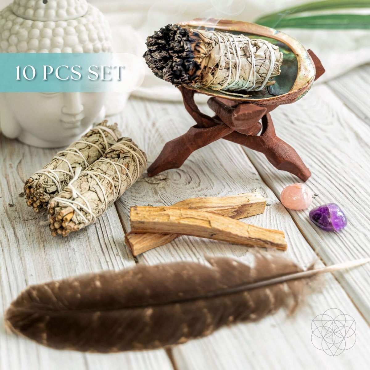 Master Cleanse - Deluxe Smudging Kit (10-Pieces) by Conscious Items at Shirley Shoppe