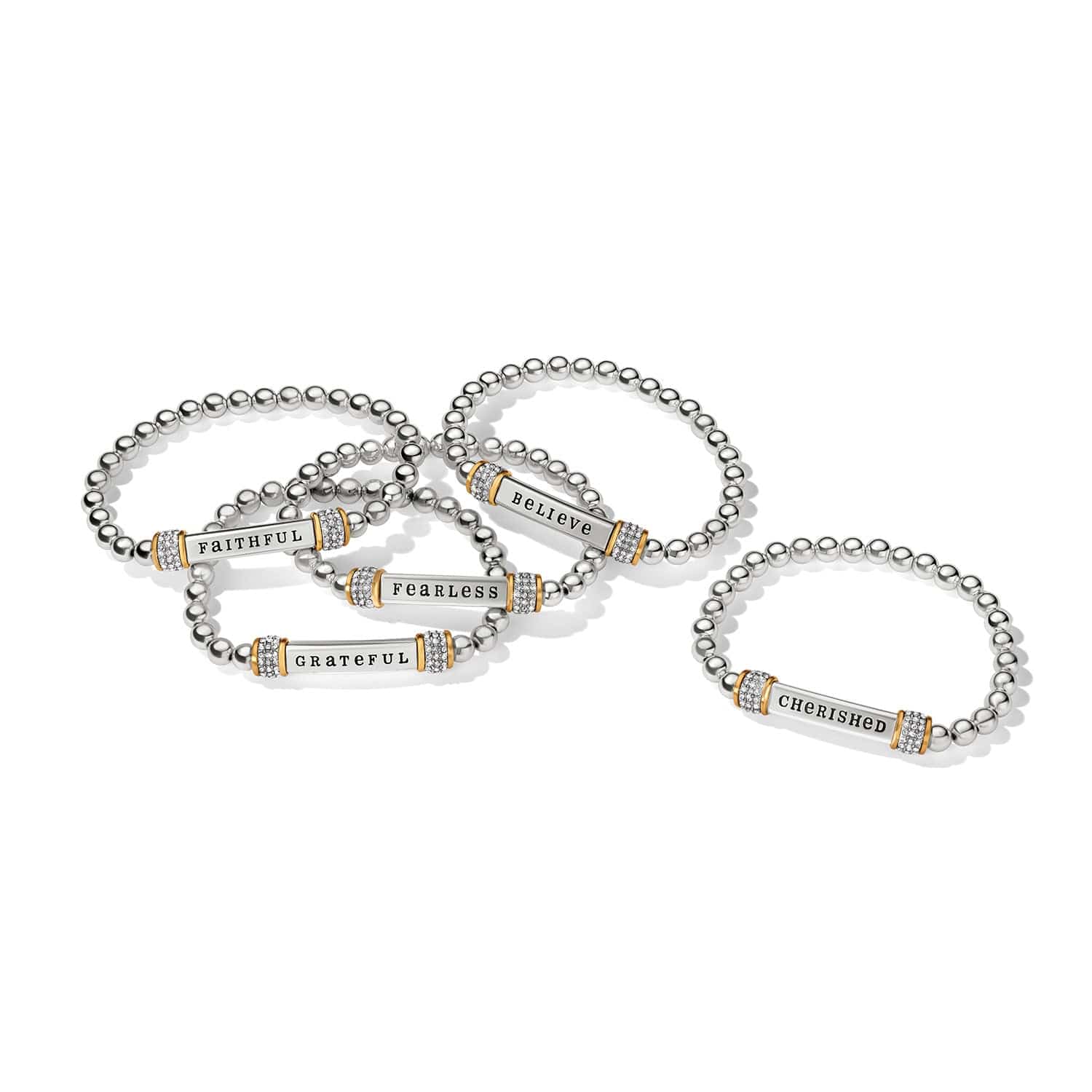 Meridian Cherished Two Tone Stretch Bracelet