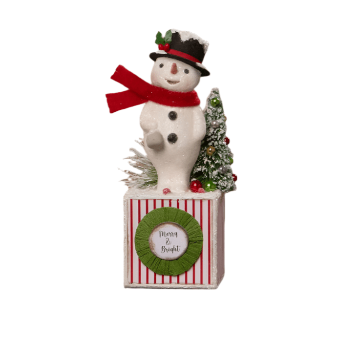 Merry & Bright Snowman by Bethany Lowe Designs by Quirks! at Shirley Shoppe