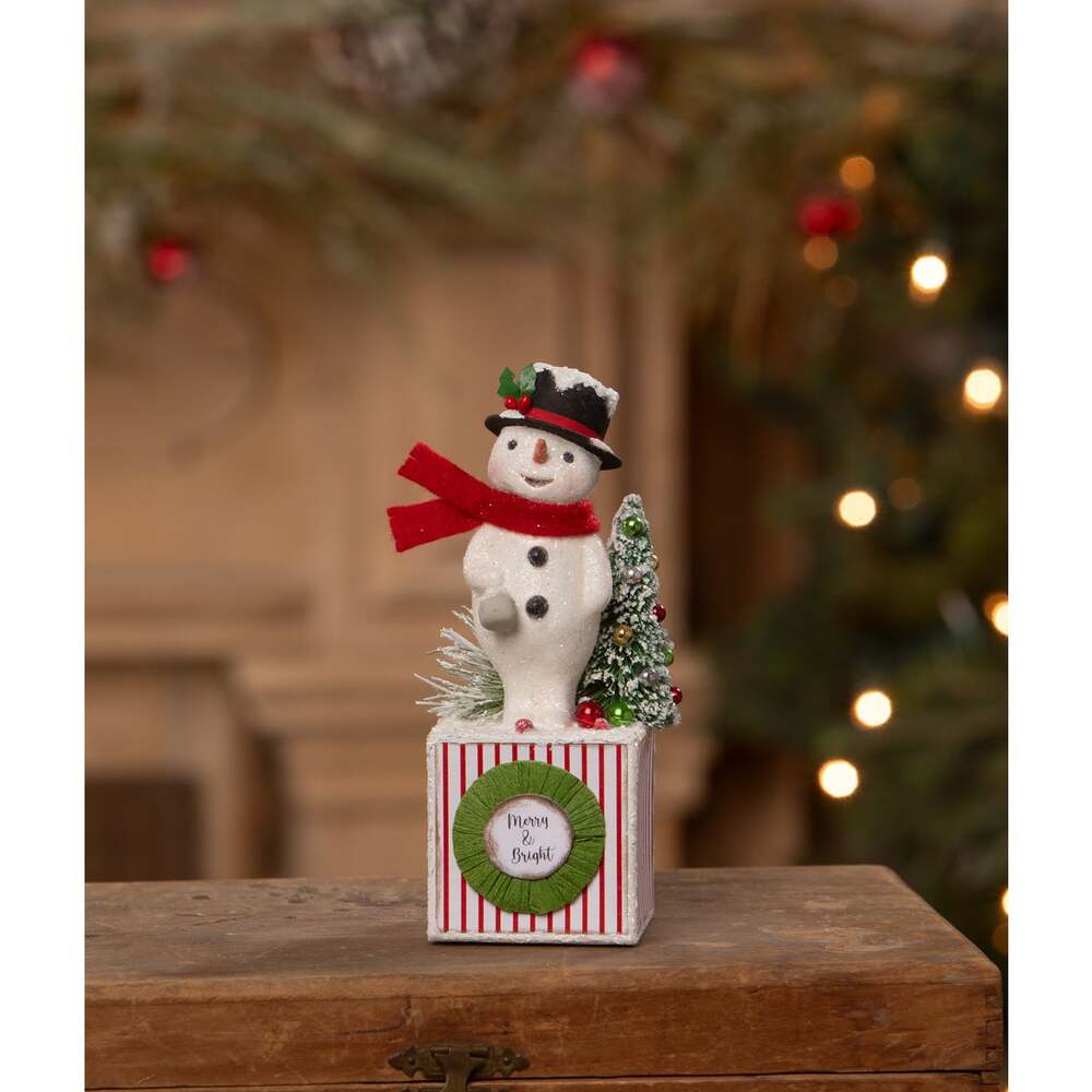 Merry & Bright Snowman by Bethany Lowe Designs by Quirks! at Shirley Shoppe
