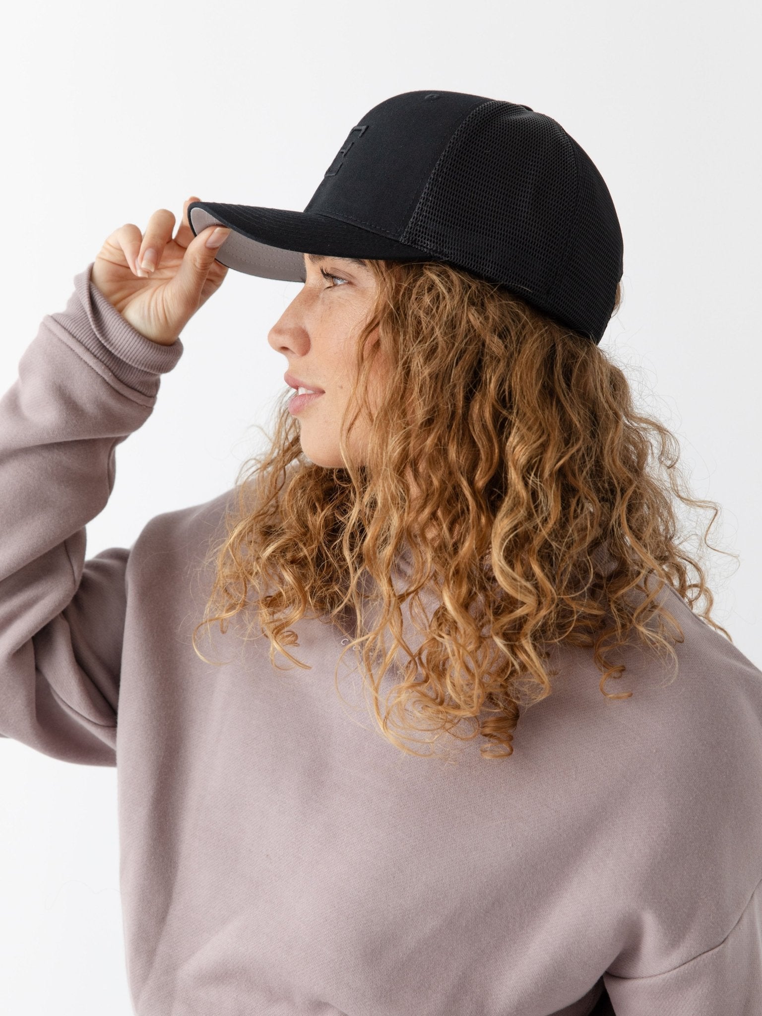 Mesh Trucker Hat by Cozy Earth at Shirley Shoppe