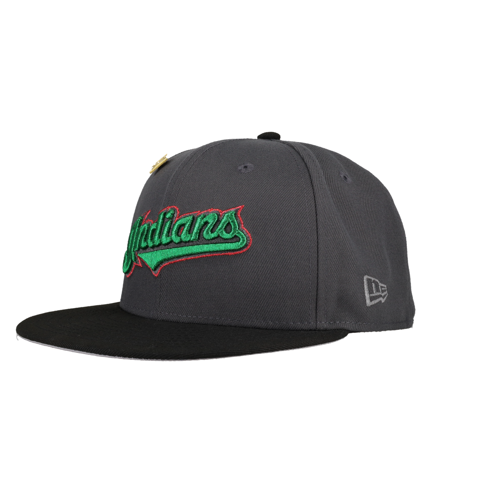 Cleveland Indians Metallic Stitching Inaugural Season Patch Fitted Hat