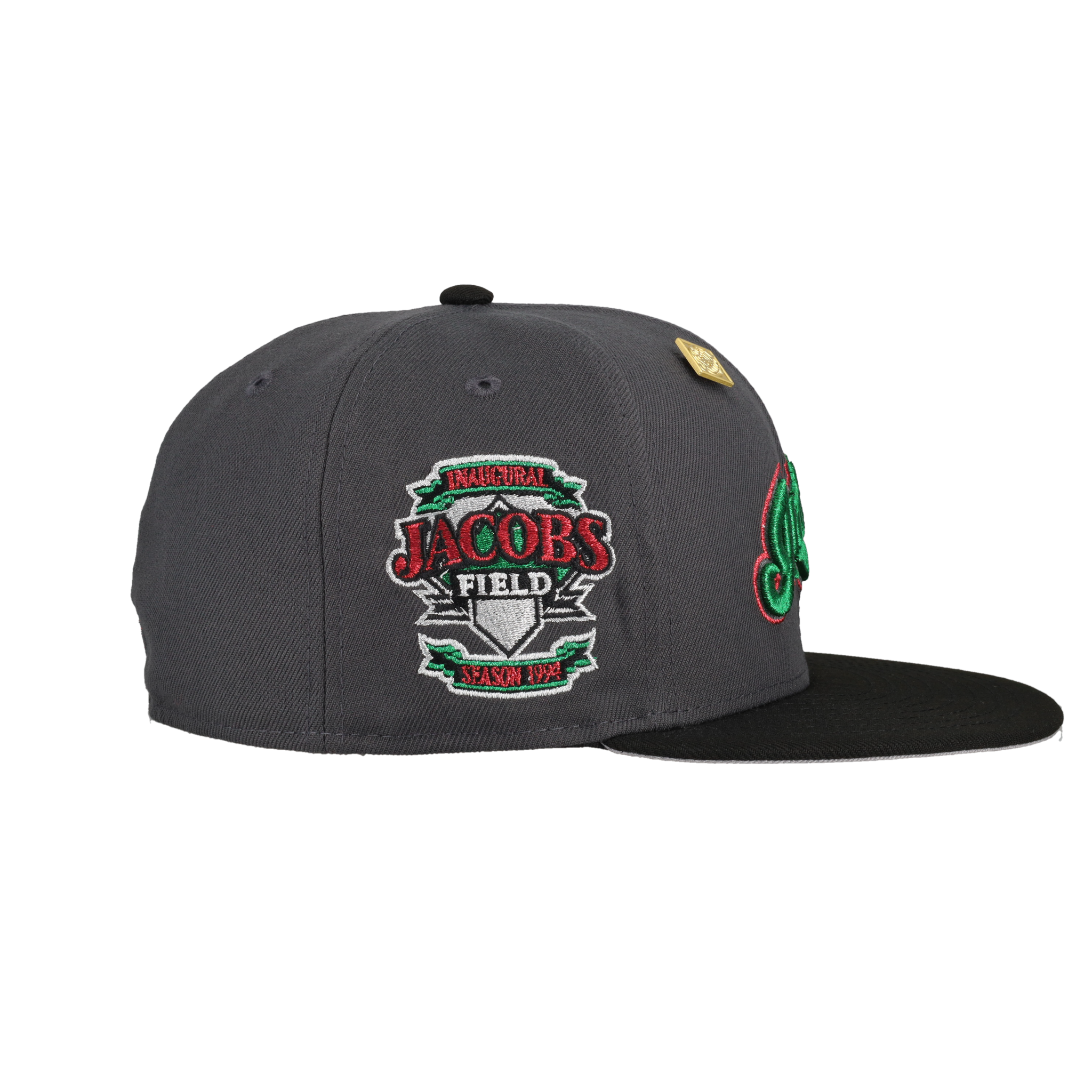 Cleveland Indians Metallic Stitching Inaugural Season Patch Fitted Hat