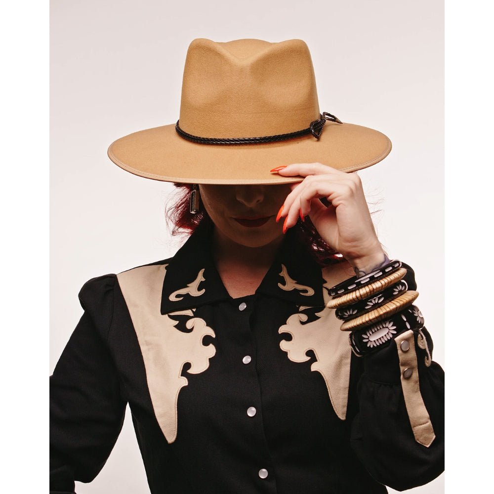 Midi Rebel Black Bangle by Splendette - MEDIUM by Quirks! at Shirley Shoppe
