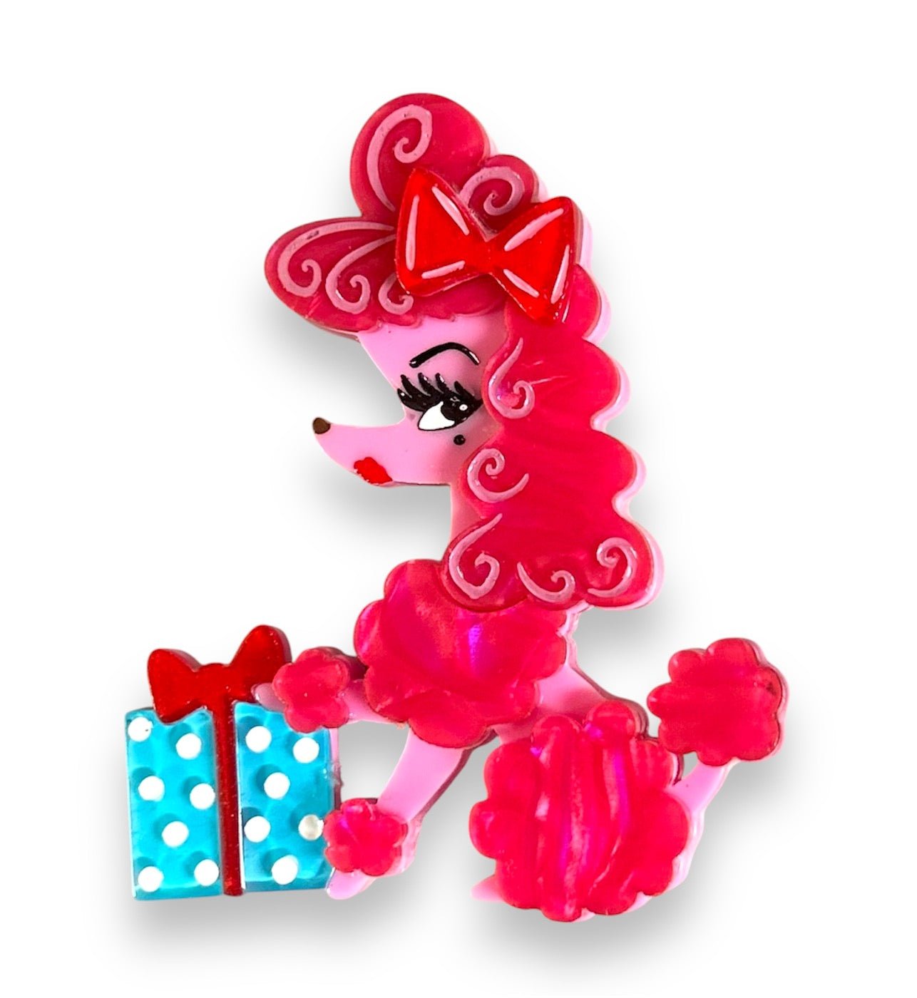 Mimi Loves Christmas Brooch by Miss Fluff x Lipstick & Chrome by Quirks! at Shirley Shoppe