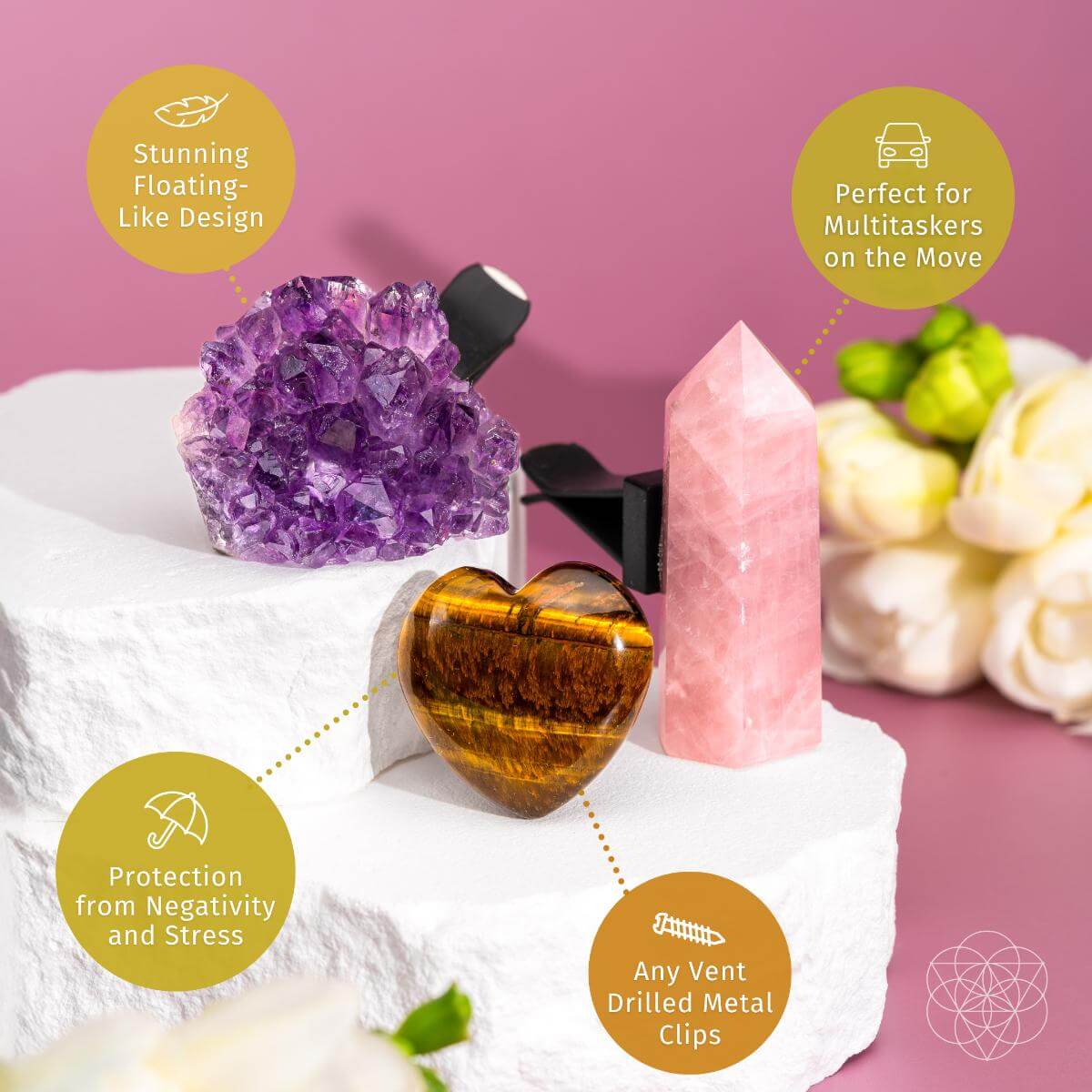 Mindful Multitasker - Crystal Car Kit of Balance by Conscious Items at Shirley Shoppe