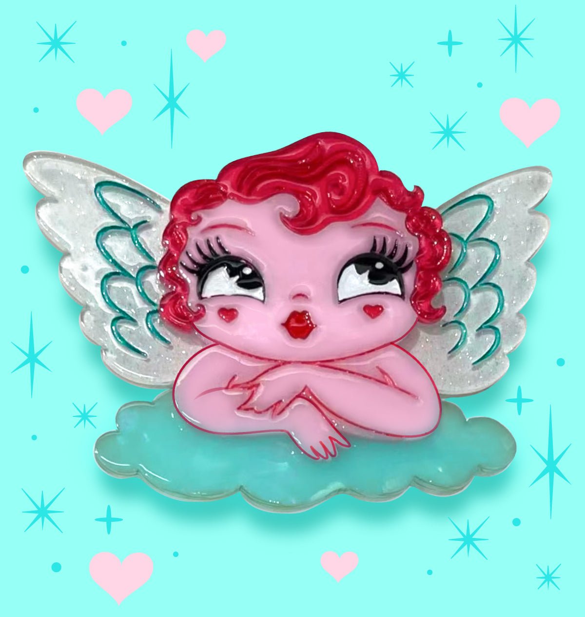 Mini Matchmaker Brooch by Miss Fluff x Lipstick & Chrome by Quirks! at Shirley Shoppe