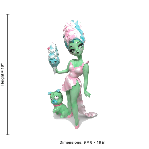 Pastel Candy Bride 18" Monster Bride w/ Igor Bulldog Figurine | Miss Fluff December Diamonds PREORDER