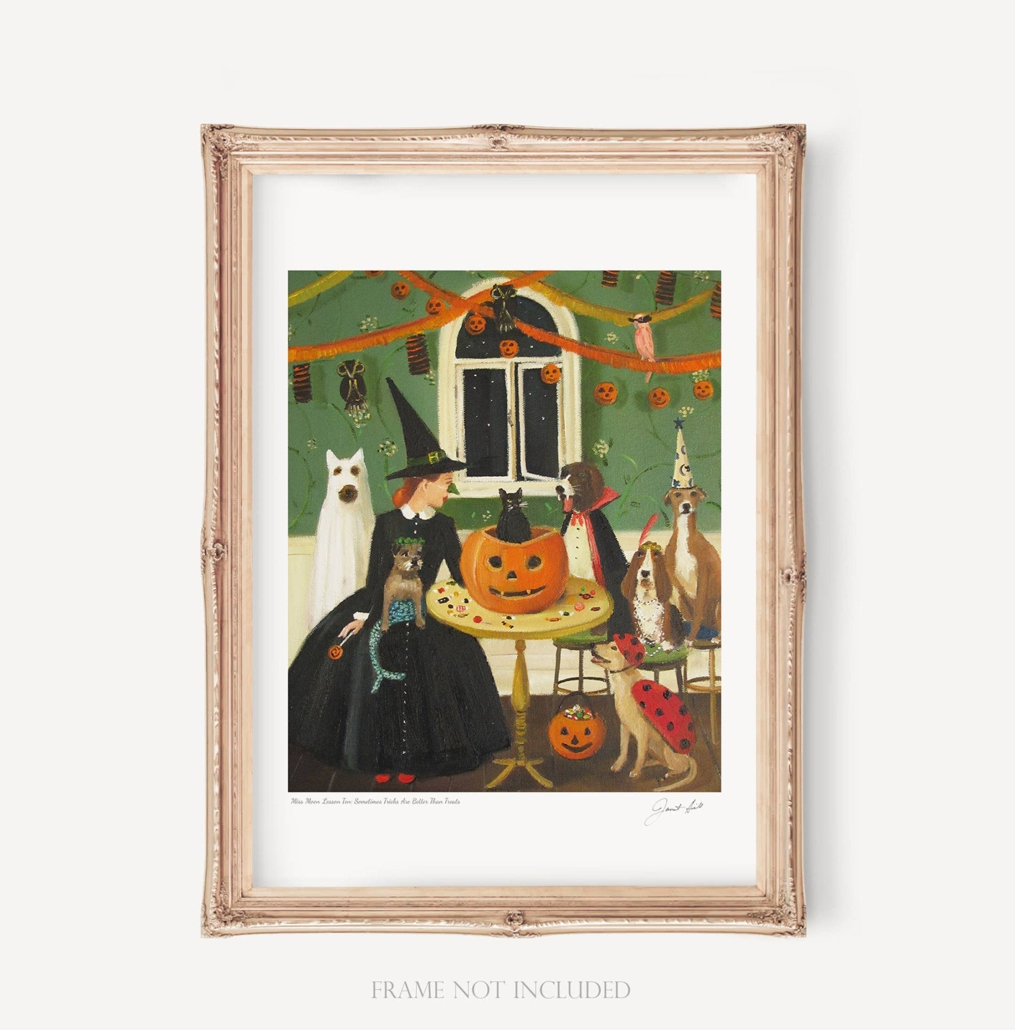 Miss Moon Lesson Ten 11"x14" Art Print by Janet Hill by Quirks! at Shirley Shoppe
