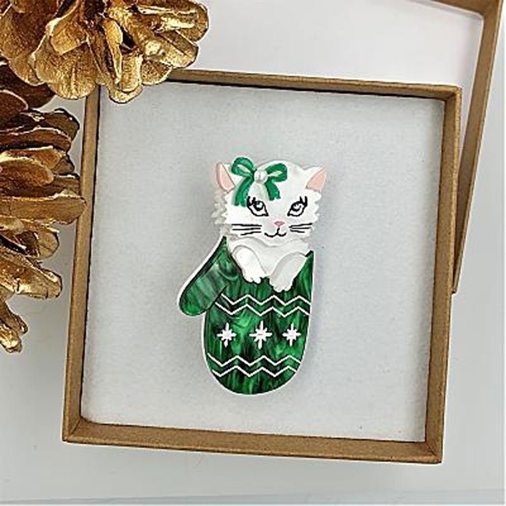 Mitten Kitten Brooch by Cherryloco by Quirks! at Shirley Shoppe