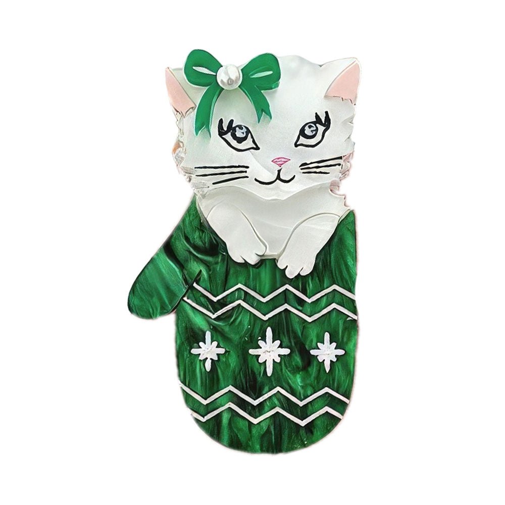 Mitten Kitten Brooch by Cherryloco by Quirks! at Shirley Shoppe