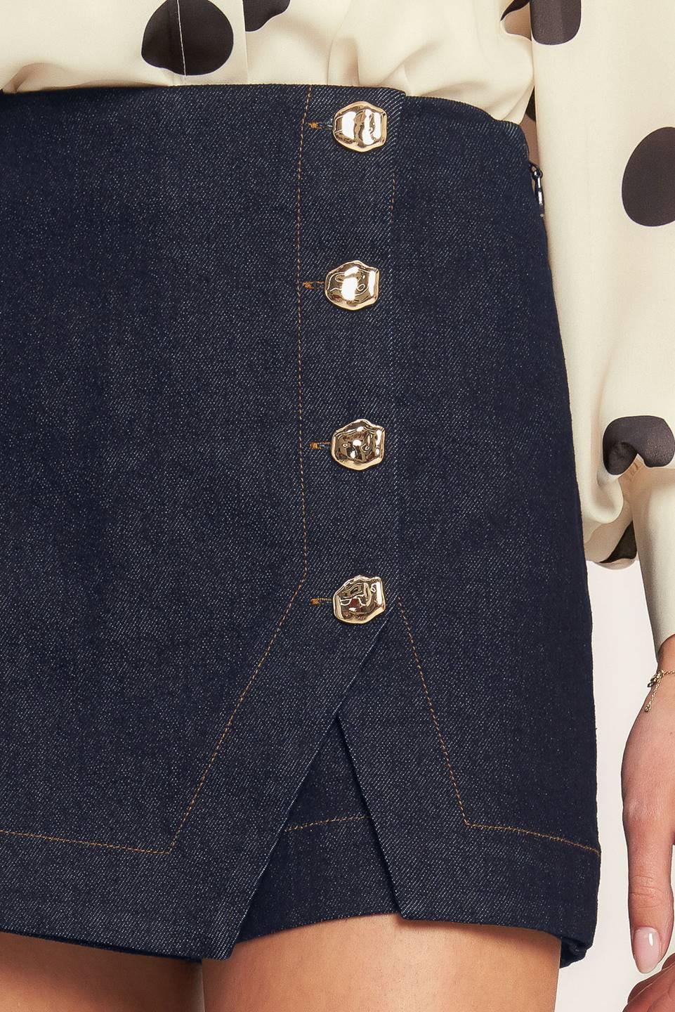 MODERN FEMININE DENIM SKORT by Flying Tomato at Shirley Shoppe